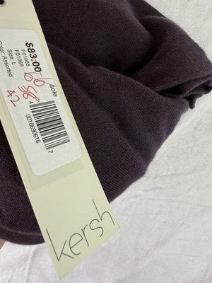 Kersh Cowl Neck Sweater Poncho Plum Purple OSFA Cotton Modal Womens New NWT