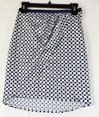 HM Skirt Size 4 Womens Faux Wrap Short Blue H&M H And M