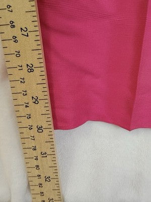 Ann Taylor Loft 100% Silk Pants 8 Barbie Pink Straight Leg Side Zip Womens