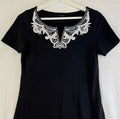Talbots XS Dress Short Sleeve Black Tee Pull On Womens Shift