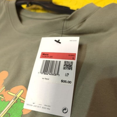 Nike T-shirt Mens Sage Green No Finish Line Tshirt Men's Nike Large HJ3678-320