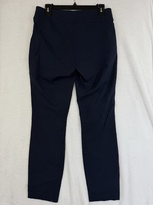Christopher And Banks Signature Slimming Pants 4 Navy Blue Pull On Womens