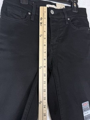 Levis 318 Shaping Wide Leg Jeans 25 Womens Black 25x32 Levi’s New NWT