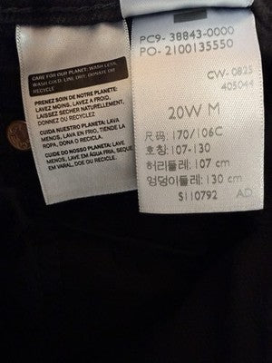 Levis Ribcage Straight Ankle Jeans 20W Womens Plus Size Black Levi’s New NWT