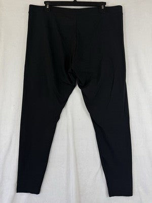 LL Bean Perfect Fit Pants XL  Womens Black Tapered Pull On Knit Stretch