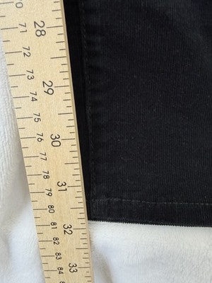 Lauren Ralph Lauren Corduroy Pants 14 Womens Black Mid Rise Straight Leg New NWT