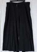 Lane Bryant 18 20 Wide Leg Pants Black Ponte Knit Pull On Magic Waistband New