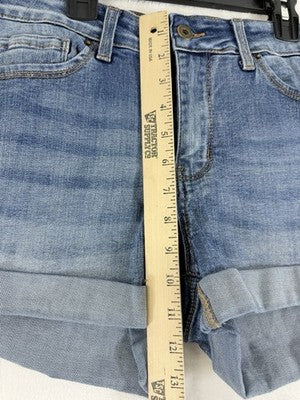 Wax Jean Shorts Medium But Butt I Love You Jeans Denim Blue Womens