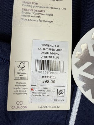 Calia Leggings XXL Dash Cold Weather Insulated Navy Blue Cold Weather New NWT