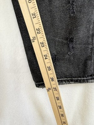American Eagle High Rise Girlfriend Jeans Women Size 10 Black Distressed