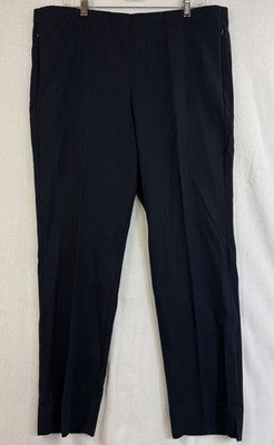 J Jill Pants 16 Essential Cotton Stretch Pull On Knit Navy Blue Pockets Womens