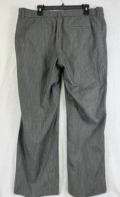 Lee Womens Pants 18 Short Gray Flex Motion Mid Rise Straight Leg