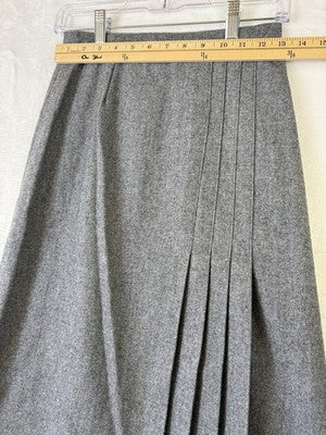 Vintage 80s Womens Blazer Skirt Suit Set 8 10 Gray Wool Dark Academia Whimsigoth