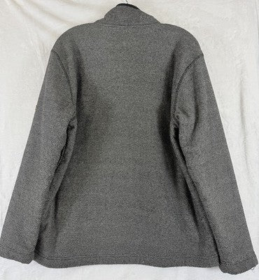 Orvis Mens Medium 1/4 Zip Pullover Gray Sherpa Fleece Lined Long Sleeve Shirt