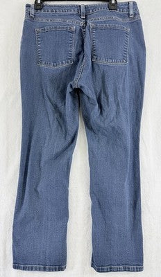 LL Bean Womens Jeans 12 Petite Classic Fit Blue Denim