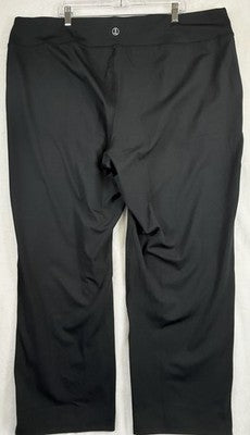 Lands End Active Pants 3X Workout Sport Knit Black Plus Size Womens