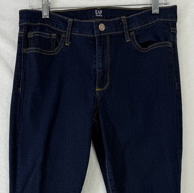Gap True Skinny Jeans 30 Short Womens Dark Blue Rinse Denim