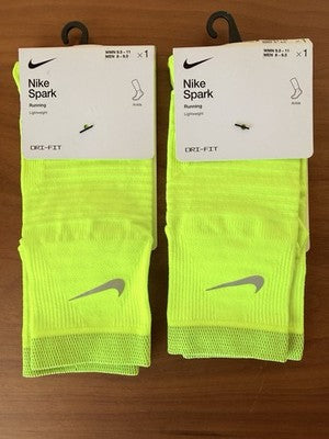 Nike Spark Running Socks Ankle Lightweight Men 8-9.5 Women 9.5-11 Lot Large New
