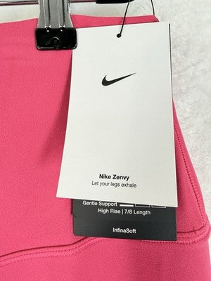 Nike Zenvy Leggings Large Womens Pink High Waisted 7/8 Workout Gym New NWT $100