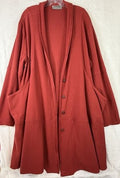 Eleven Stitch Design Cardigan Medium Red Artsy Lagenlook Art To Wear Womens