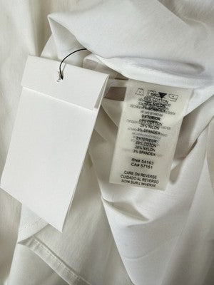 Calvin Klein Shirt 1X Womens Blouse Button Up White Ruffle Sleeve Womens New