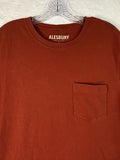 Alesbury Shirt Large Heavyweight Pocket Tee Short Sleeve Mens Red 100% Cotton