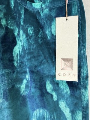 Lularoe 3XL Cozy Velour Pants Teal Green Pull On Plus Size Womens New NWT