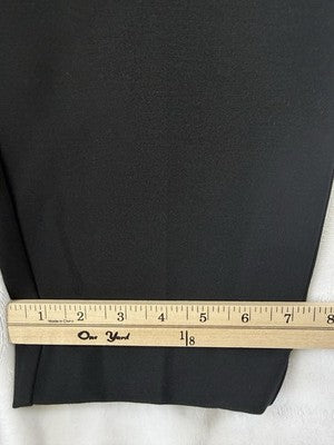J Jill Pants Large Petite Ponte Slim Leg Black Knit Pull On Pockets Womens