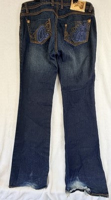 Vintage Apple Bottom Jeans 9/10 Embroidered Y2K Bootcut *FlawRead