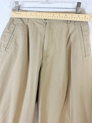 Vintage LL Bean Pants Womens 8 Khakis Pleated High Rise 80s Hipster