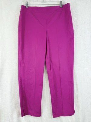 Talbots Pants 10 Barbie Pink Side Zip Heritage Womens Cotton Stretch