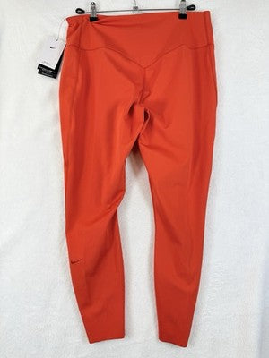 Nike Universa Leggings XXL Womens High-Waisted 7/8 No Front Seam Orange New NWT