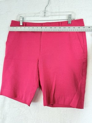 Lauren Ralph Lauren Shorts 10 Petite Fuschia Bright Pink Bermuda Chino Women 10P