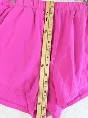 Gap Fit Running Shorts Medium Tall Womens Pink High Rise Brief Liner New