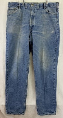 Carhartt Jeans 44x34 Mens B17 DST Relaxed Fit Tapered Leg Blue *FlawRead