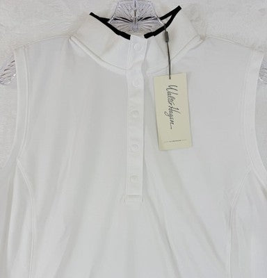 Walter Hagen Golf Polo XL Womens Sleeveless White Mock Neck New NWT