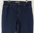 Lands End Bootcut Jeans 16 Women Dark Blue Denim High Rise