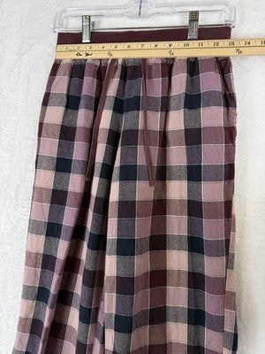 LL Bean XS Pajama Pants Womens Purple Plaid Flannel