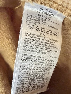Old Navy High Rise Pulla Utility Pants XL Tall Womens Pull On Cotton Stretch