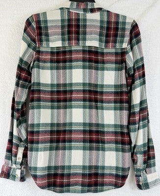 American Eagle Amazingly Soft Shirt Small Womens Red Plaid Top Long Sleeve