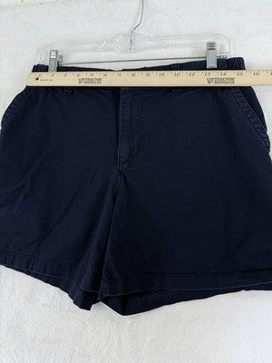 Old Navy OG Shorts Womens Medium Navy Blue 5.5” Elastic Back Flat Front