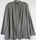 Talbots Cardigan Sweater 2X Petite Womens Gray Open Front 2XP