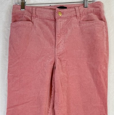 Talbots Corduroy Flare Leg Pants 4 Womens Rose Pink High Waist