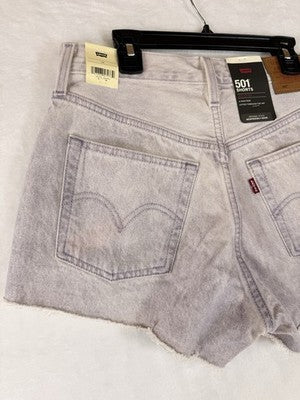 Levis 501 Shorts Women 26 Purple Cut Off Button Fly New NWT