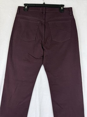 Madewell Jeans Womens 32 Straight Leg High Rise Burgundy Denim