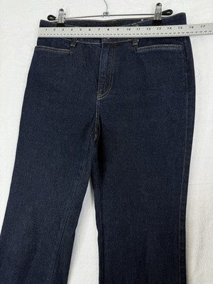 Talbots Flare Jeans 6 Dark Blue Daphne Wash Denim Womens