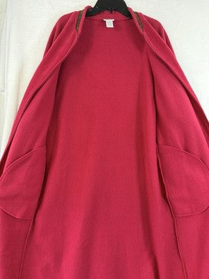 Vintage Vanity Fair Robe Medium Red Fleece Full Zipper Housecoat Womens