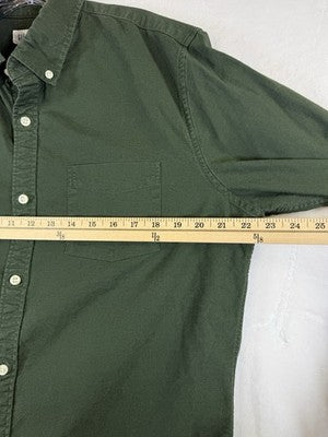 Gap Shirt Men Large Tall Oxford Green Slim Fit Stretch Button Down LT