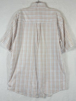 Wrangler George Strait Shirt Small Plaid Short Sleeve Button Up Mens 100% Cotton