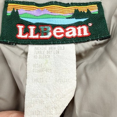 Vintage LL Bean Womens Jacket Large Down Puffer Coat 90s Penobscot Parka Hipster